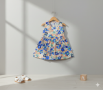 Cotton Silk Flora Baby Girl Dress-FLD-209 - Image 5