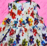 Baby Girls 3D Floral Print Dress - Image 3