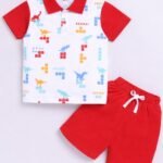 Dinosaur Print Polo Shirt set