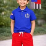 Royal Blue Polo Shirt set