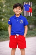 Royal Blue Polo Shirt set